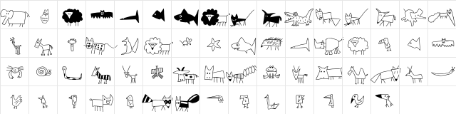 ChildsPlay Animals  glyph index