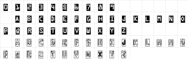 Amazer Regular  glyph index
