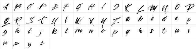 State Moques FREE Regular  glyph index