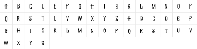 STANFORD FREE Regular  glyph index