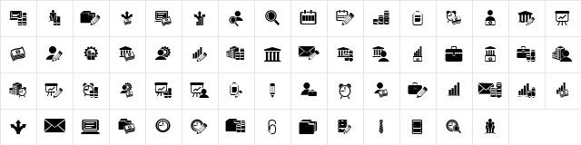 Bankwesen Regular  glyph index