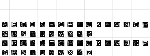Wooderst Regular  glyph index