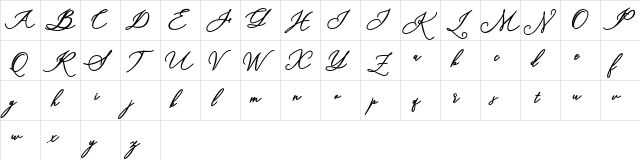 cynthia Regular  glyph index