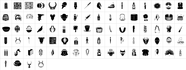 AnthropolTraces Regular  glyph index