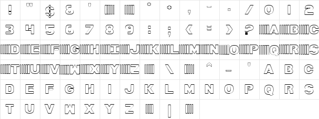 Bamf Outline Outline  glyph index