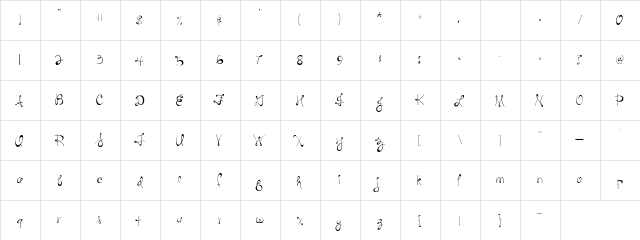 CK Beverly B Regular  glyph index