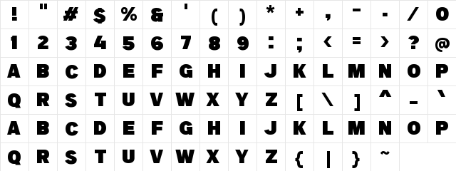 a Big Deal Regular  glyph index