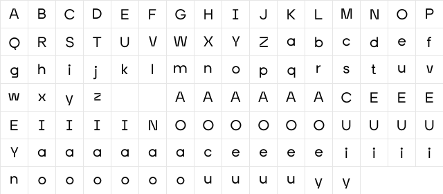 Enzyme Regular  glyph index