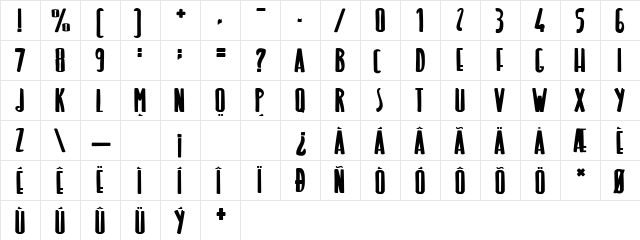 LIGHT OF THE MERMAID Regular  glyph index