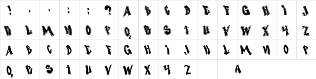 Nosegrind Demo Regular  glyph index