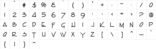 Enviro Regular  glyph index