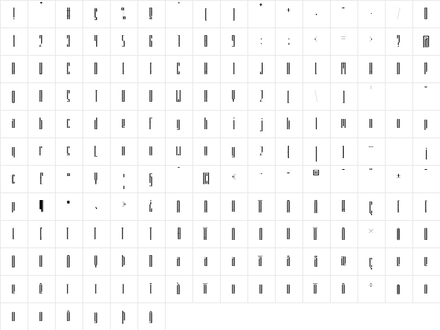 zemiakovy salat CE Regular  glyph index