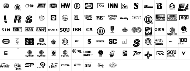 LogosCompany P16  glyph index