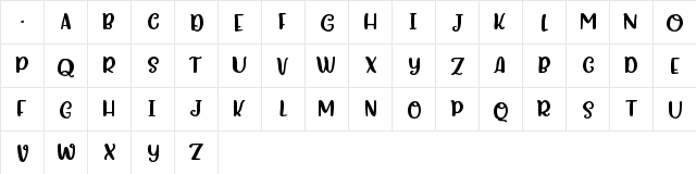 Love At First Sight Sans Regular  glyph index
