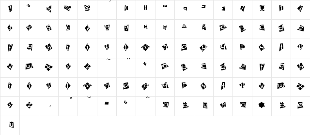 Mex Medium  glyph index