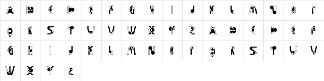 Kikundi Regular  glyph index