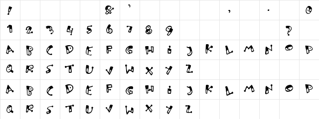 Retara Simples Regular  glyph index