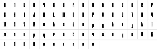 Gerd Regular  glyph index