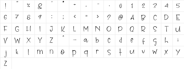 Parise Regular  glyph index