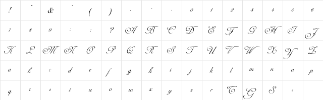 AdineKirnberg-S Regular  glyph index