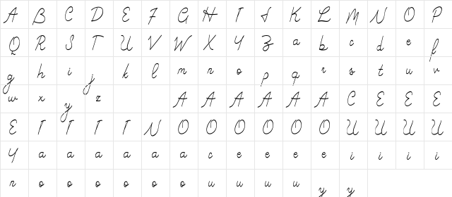 Greatest Show Demo Regular  glyph index