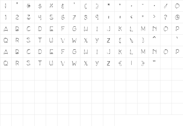 CK Ties Regular  glyph index