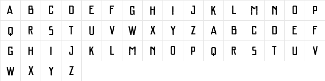 VTKS SAL GROSSO Regular  glyph index