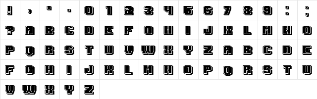 Extradition Filled Regular  glyph index