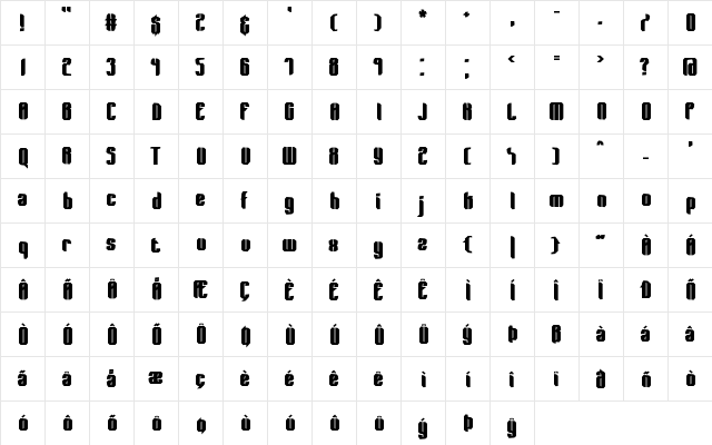 Wager Lost BRK Normal  glyph index
