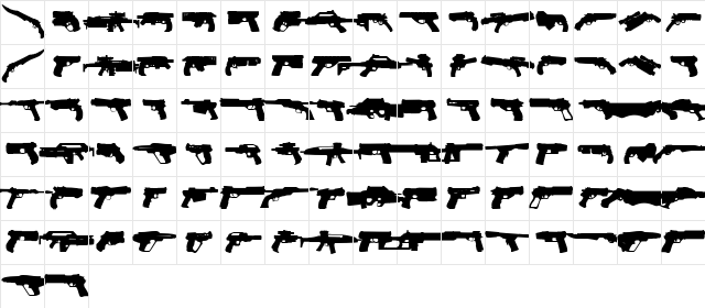 2nd Amendment 2050 Regular  glyph index