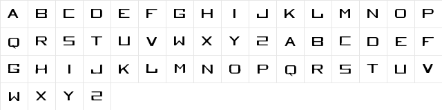 TequilaHeights Regular  glyph index