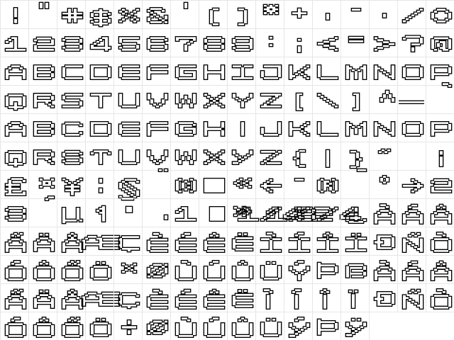 LomoWallOutline LT Std 100 Regular  glyph index