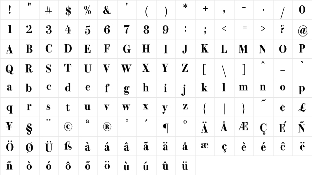 Ironbridge ExtraBold  glyph index