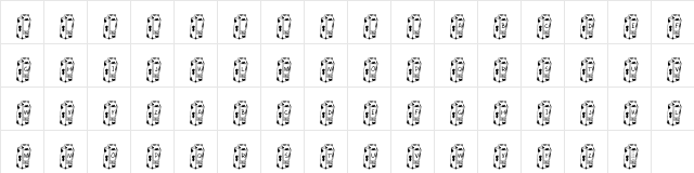 KR Cow Juice Regular  glyph index
