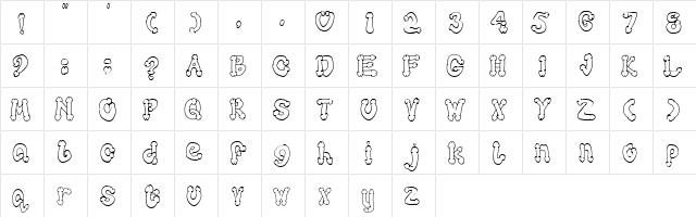 Koksure Regular  glyph index