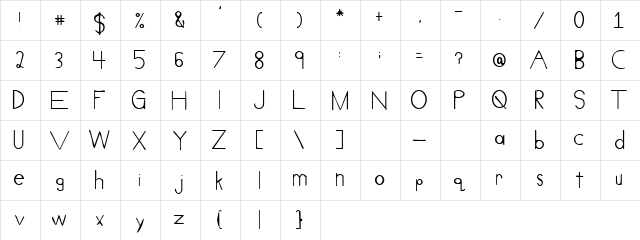 Cueue Cheesy  glyph index