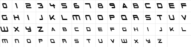 Outer Limits Italic  glyph index