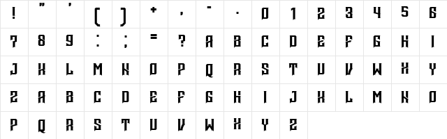 Mina is gone Regular  glyph index