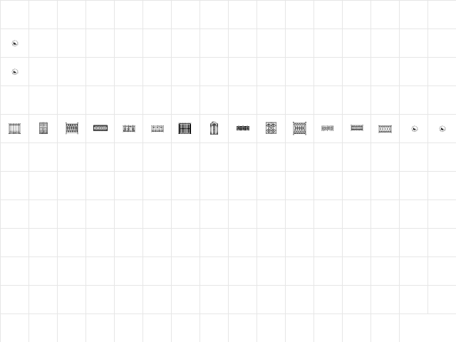 Fenced In LT Regular  glyph index