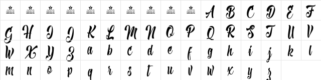 Shave the Whales Personal Use Regular  glyph index