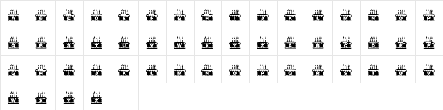 KR Nght's Birthday Regular  glyph index