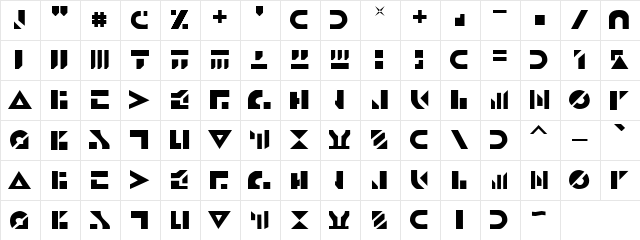 Angelique Cosmos  glyph index
