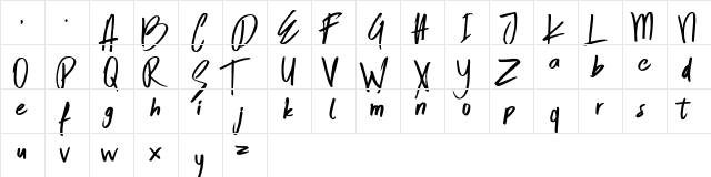 Skytree one  glyph index