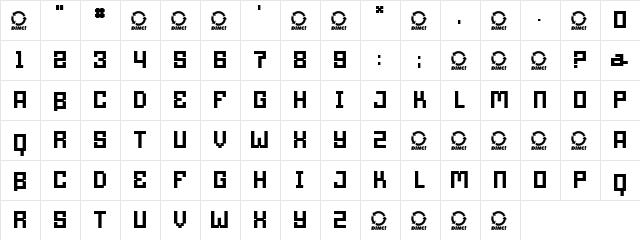 OfficeBoy Regular  glyph index