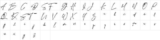 Right  Mellody Regular  glyph index