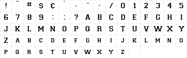 Letter Sweater Display SSi Regular  glyph index
