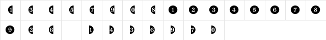 NumeraSSK Regular  glyph index