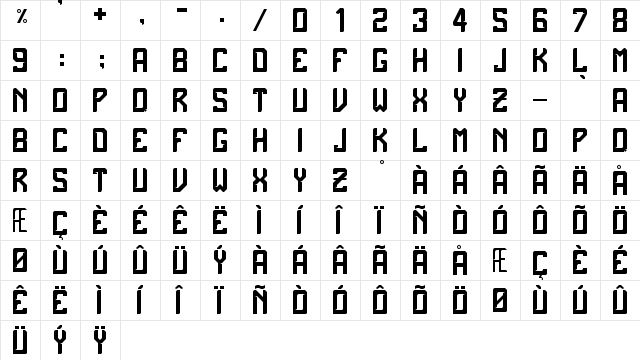 theTeam Regular  glyph index