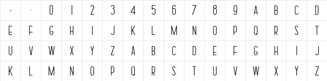 Metalarts 302 CD DP Modern Ribbon Regular  glyph index