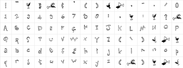 Amaretto Sour  glyph index
